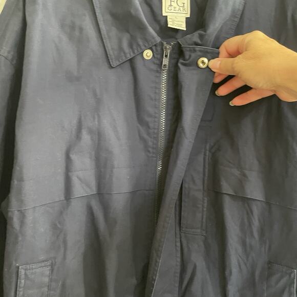 Field Gear FG Jacket Mens Large Blue Vintage 90s Bomber Varsity YKK Zipper - Picture 10 of 11